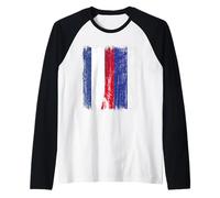 Maillot russe néerlandais avec demi-drapeau russe des Pays-Bas Manche Raglan