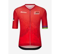 Maillot Santini 2025 UCI MTB World Championships - Valais manches courtes rouge - XXS