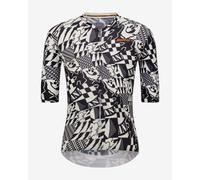 Maillot Santini 60 Years Of Cycling manches courtes blanc noir - Coupe Slim - XL