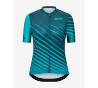 Maillot Santini Astro manches courtes vert femme - M