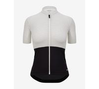 Santini Colore Riga Short Sleeve Jersey Blanc,Noir 2XS Femme Black