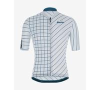 Santini Eco Sleek Dinamo Short Sleeve Jersey Blanc S Homme Silver Bullet