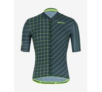 Santini Eco Sleek Dinamo Short Sleeve Jersey Vert S Homme Military Green