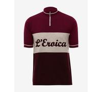 Maillot Santini Eroica Vino manche courte grenat blanc - XS