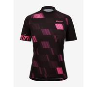 Maillot Santini Fibra manche courte noir rose femme - Coupe Classic - XS