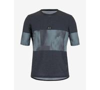 Maillot Santini Forza Indoor Training Polartec manche courte gris-bleu - Coupe Classic - S