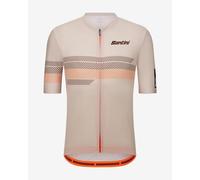 Maillot Santini Idea manches courtes beige orange - XXL