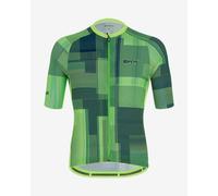 Maillot Santini Karma Kinetic manche courte vert fluo vert bleuté - Coupe Classic - S
