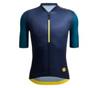 Santini Allez Le Maillot Jaune Short Sleeve Jersey Bleu S Homme