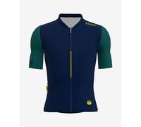 Santini Allez Le Maillot Jaune Short Sleeve Jersey Bleu 2XL Homme Print