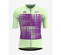Maillot Santini Liège-Bastogne-Liège 2024 manche courte vert lilas - Coupe Classic - XL