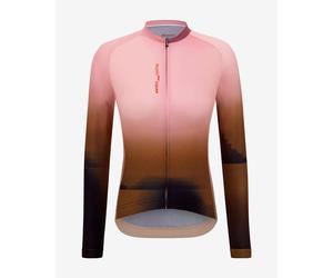 Maillot Santini Luce manches longues rose marron - L