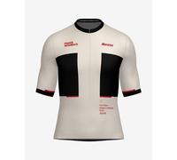 Maillot Santini Paris-Roubaix 2025 manches courtes blanc noir rouge - Coupe Classique - L