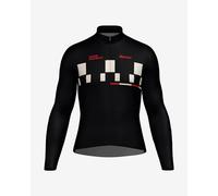 Maillot Santini Paris-Roubaix 2025 manches longues noir blanc rouge - Coupe Classique - XS