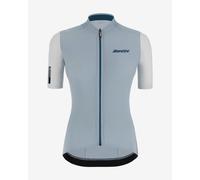 Santini Redux Stamina Short Sleeve Jersey Bleu,Argenté XL Femme Silver Bullet
