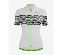 Maillot Santini Tono Profilo manche courte blanc noir vert femme - Coupe Slim - XL