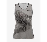 Maillot Santini Vortex sans manches noir blanc femme - Coupe Slim - XS