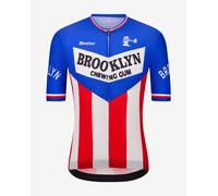 Maillot Santini x Brooklyn manches courtes bleu rouge blanc - Coupe Classique - 3XL
