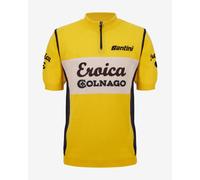 Maillot Santini x Eroica Colnago Wool manches courtes jaune - XL