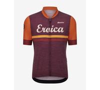 Maillot Santini x Eroica Iris Wool manches courtes bordeaux orange - S
