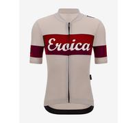 Maillot Santini x Eroica Quiete manches courtes blanc rosé rouge grenat - XS