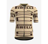 Maillot Santini X Pirelli Sport Club manche courte beige - Coupe Slim - L
