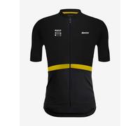 Maillot Santini X Pirelli Sport Club manche courte noir jaune - Coupe Slim - M