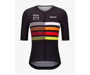 Maillot Santini x Pirelli Sport Club Tape manches courtes noir - Coupe Slim - L