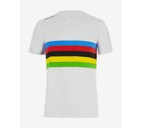 Maillot Santini x UCI Champion du Monde Arc-en-ciel manches courtes blanc enfant - S