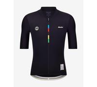 Maillot Santini x UCI World Champion manches courtes noir - Coupe Slim - M