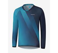 Maillot Shimano Fujimi manche longue bleu clair bleu foncé - S