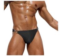 Maillot Short de Bain Homme Séchage Ultra-Rapide | de Basse avec Joint torique pour, de Bikini (Black, L)