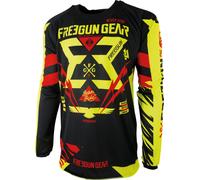 Maillot SHOT FREEGUN CONTACT TROOPER noir-jaune fluo-rouge M