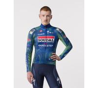 Maillot Soudal Quick-Step 2026 mi poids 2 manches longues bleu lime - S