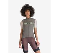 Maillot Sportful Supergiara Logo manche courte vert gris femme - S