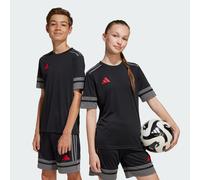 Adidas Unisex Kinder SQUADRA25 Jersey Short Sleeve Kids, Black/Team Grey Four/Pure Ruby, 7-8 Years