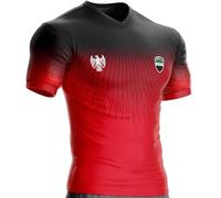 Maillot Syrie Football SR-741 Drapeau syrien (FR/ES, Alpha/Lettres, M, Taille Normale, Taille Normale, Rouge)