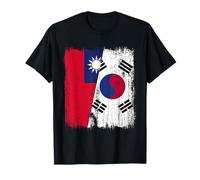 Maillot Taiwan Corée du Sud Demi Drapeau Taïwanais Corée du Sud T-Shirt