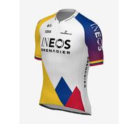 Maillot Team Ineos Grenadiers 2025 Odyssey Egan Bernal manches courtes blanc multicolore - XS