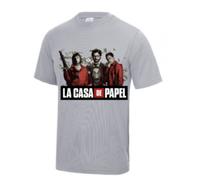 Maillot - Tee Shirt Casa De Papel Homme Gris