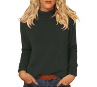 Maillot Thermique Femme Manches Longues Automne T-shirts Manches Longues Hiver Couleur Unie Top Basic Y2k Thermique Élégant Blouse Col Haut Respirant Classique Grande Taille T Shirt Lire Randonnée
