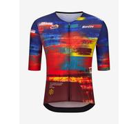 Maillot Tour de France 2025 Arrivée Dash manches courtes rouge multicolore - Coupe Slim - XXS