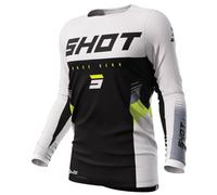 Shot Tracer Long Sleeve T-shirt Blanc,Noir XL Homme