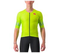 Castelli Free Speed 2 Race Short Sleeve Tri Jersey Vert M Homme Electric Lime / Niagara Blue