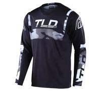 maillot troy lee gp pro grid camo - noir / gris L