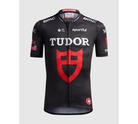 Maillot Tudor Pro Cycling Team 2026 manches courtes noir rouge enfant - 10