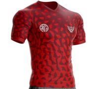 Maillot Tunisie Football TN-63 Drapeau Tunisien (FR/ES, Alpha/Lettres, M, Taille Normale, Taille Normale, Rouge)