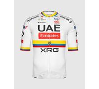 Maillot UAE Team Emirates - XRG 2026 Réplique Champion National Équateur manches courtes blanc jaune - L