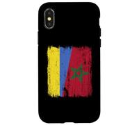 Maillot Ukraine Maroc Demi Drapeau Ukrainien Patrimoine Marocain Coque pour iPhone X/XS