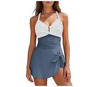Maillot Une pièce féminin Lignes harmonieuses Silhouette équilibrée précise Maintien Stable Absence de gêne corporelle résistance après usages répétés pour séjours tranquilles Plein (Light Blue, XL)